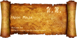 Ugor Maja névjegykártya